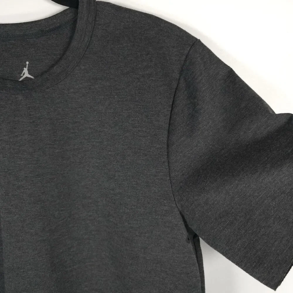 JORDAN Crew Neck Seamless Short‎ Sleeve Soft T-Shirt SMALL Stretch Dark Gray